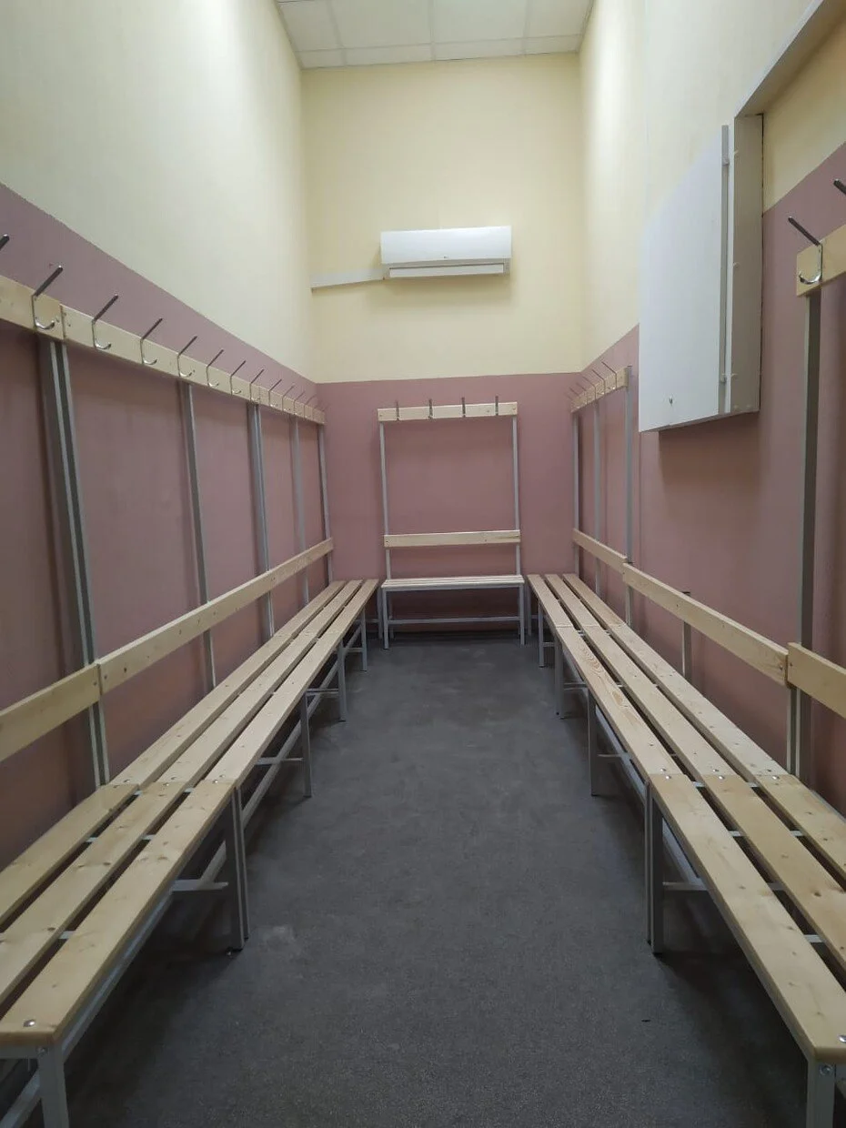 Лавка деревянная для раздевалки СГ-1В-1500