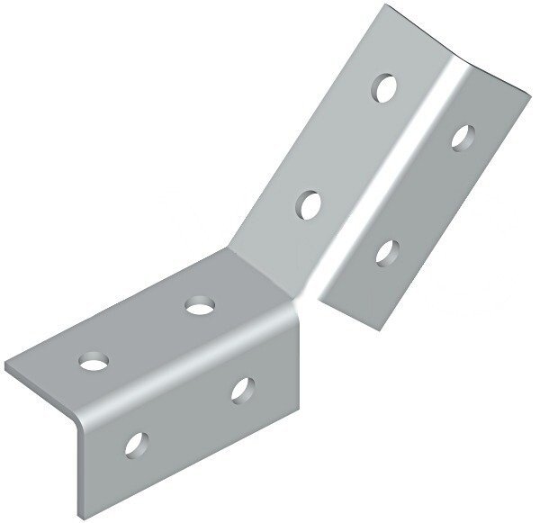 Соединитель угловой усиленный 45° 8 отв., ТДЦ