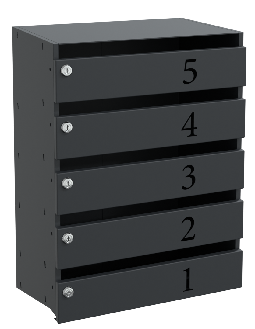 Почтовый ящик Святогор-5, 5 секций с замочками для сохранения корреспонденции