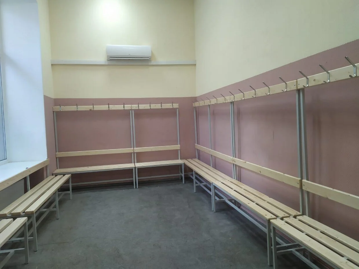 Лавка деревянная для раздевалки СГ-1В-1500